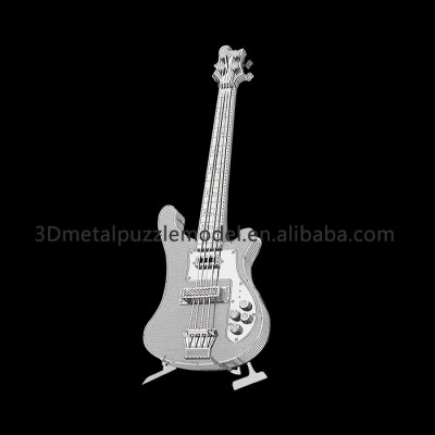 Metallic Nano DIY Musical Instrument Bass guitar 3D Metal Puzzle