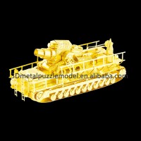 3D Educational Metal car Puzzle Railway Gun model Tank